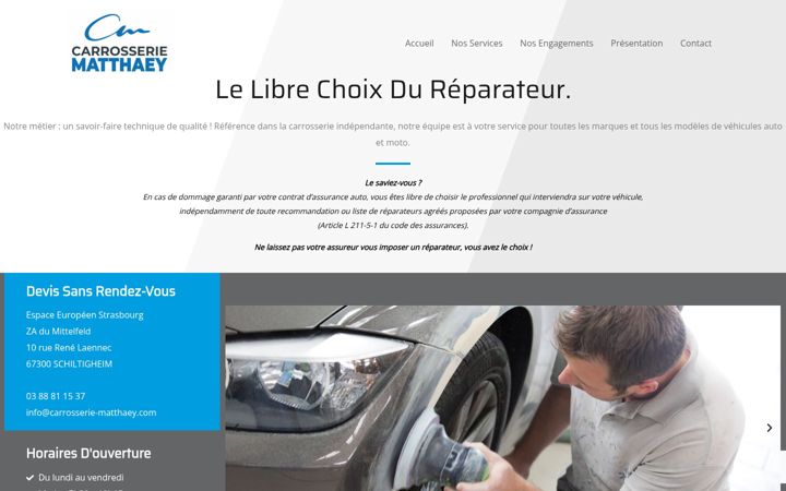 Zrzut ekranu carrosserie-matthaey.fr