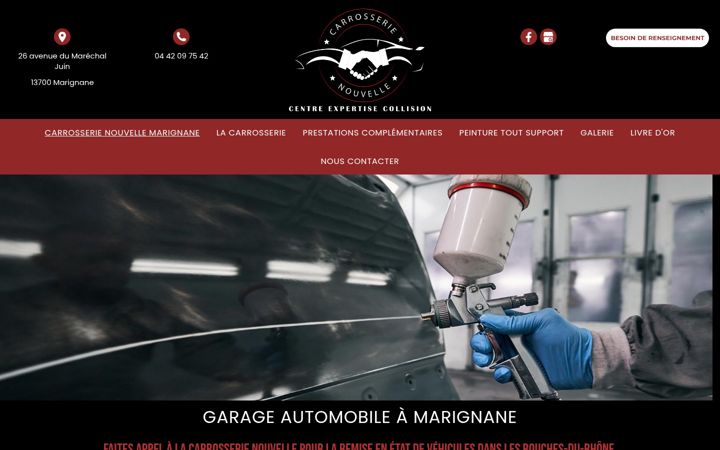 Screenshot of carrosserie-nouvelle.fr
