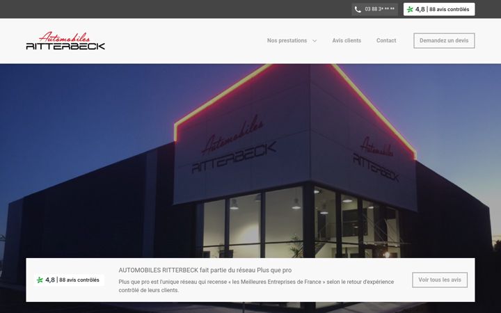 Screenshot of carrosserie-ritterbeck.com