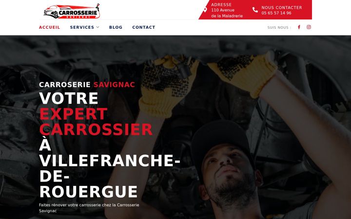 Screenshot of carrosserie-savignac.com