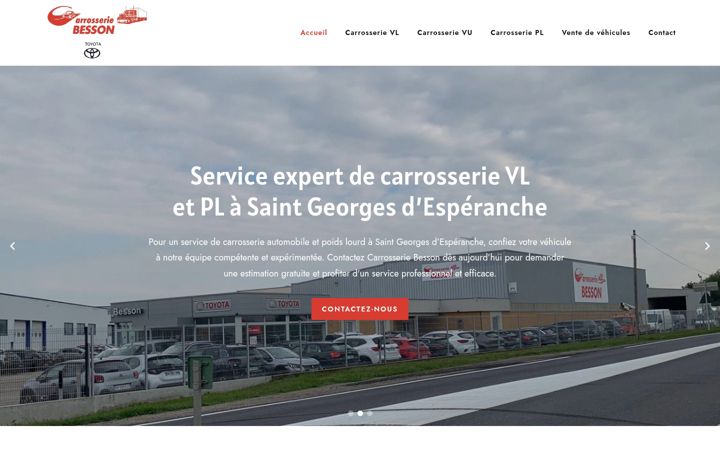Screenshot of carrosseriebesson.com