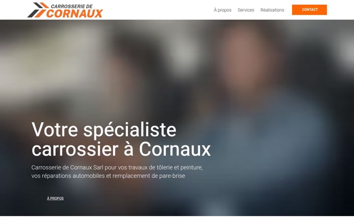 Captură de ecran a carrosseriecornaux.ch
