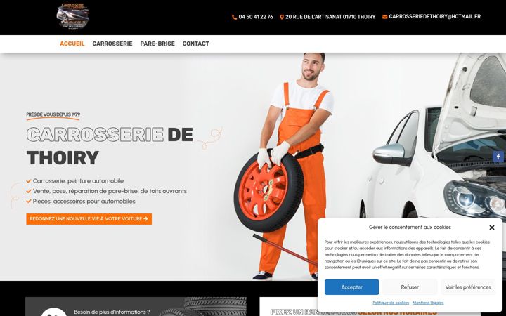 Screenshot of carrosseriedethoiry.fr