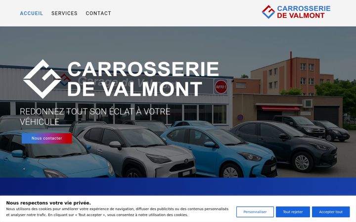 Screenshot of carrosseriedevalmont.ch