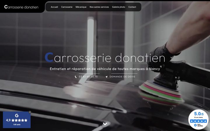 Zrzut ekranu carrosseriedonatien-nancy.fr