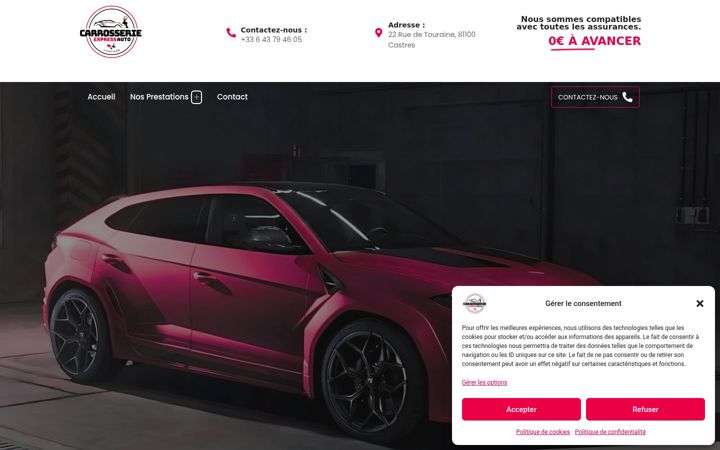 Zrzut ekranu carrosserieexpressauto.fr