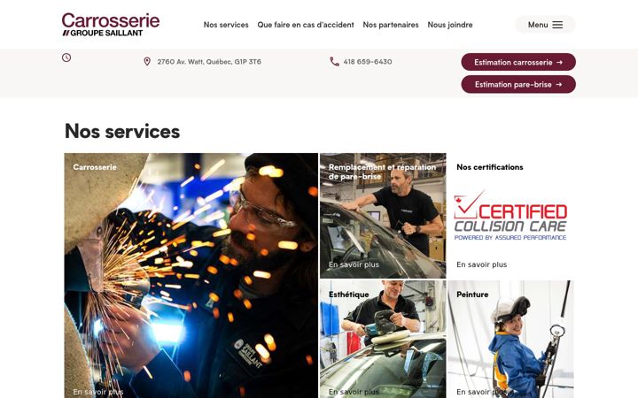 Screenshot of carrosseriegroupesaillant.com
