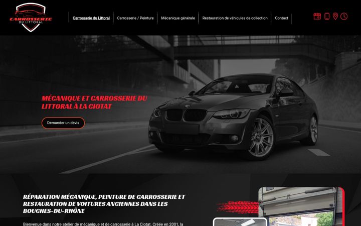 Screenshot of carrosserielittoral.com