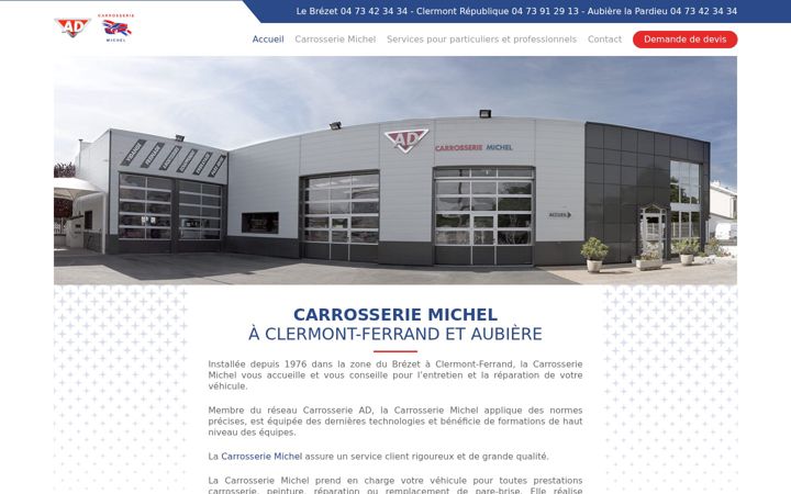 Screenshot of carrosseriemichel.com