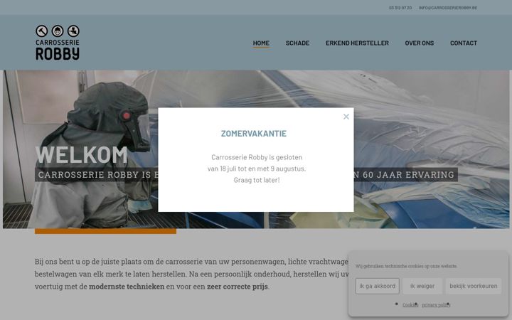 Screenshot of carrosserierobby.be