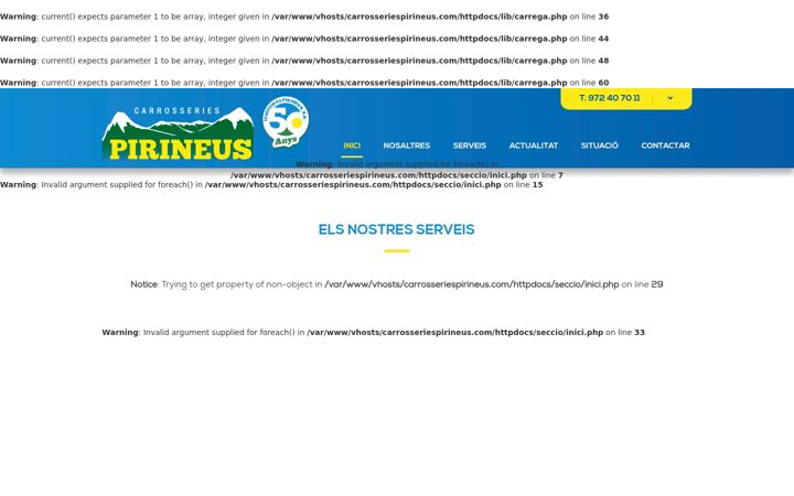 Screenshot of carrosseriespirineus.com