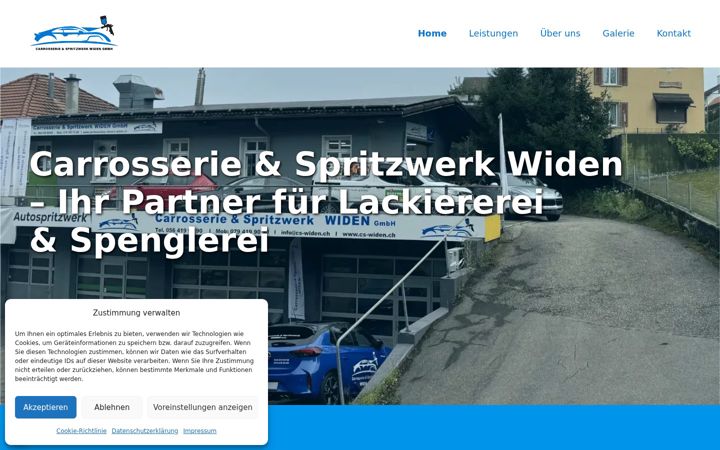 Screenshot of carrosseriespritzwerk-widen.ch