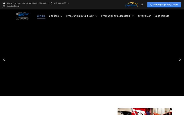 Screenshot of carrosseriestpierre.com