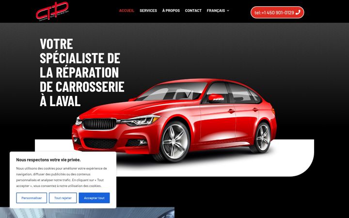 Capture d'écran de carrosserietecnik.ca