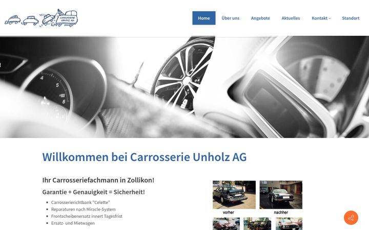 Screenshot of carrosserieunholz.ch