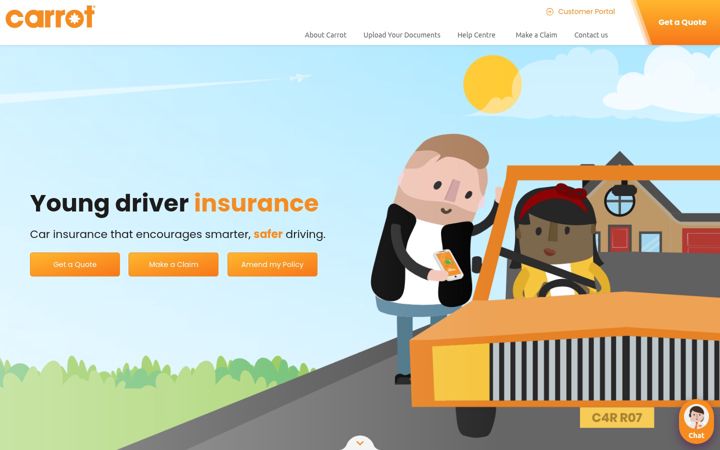 Screenshot of carrotinsurance.com