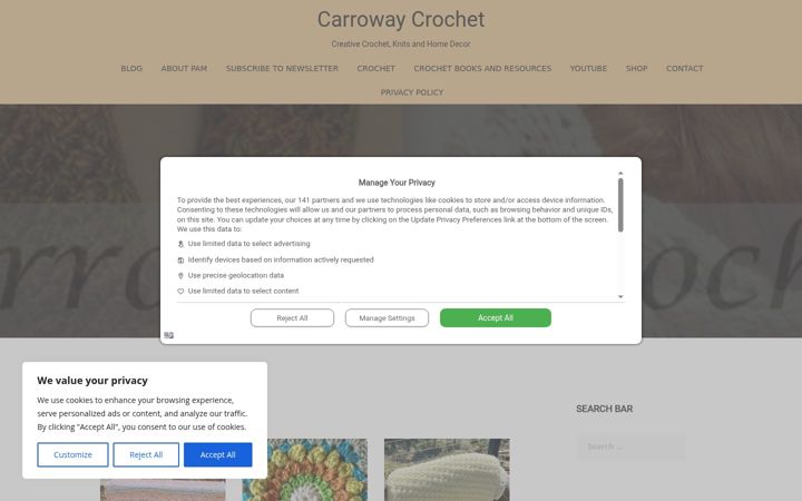 Screenshot of carrowaycrochet.com