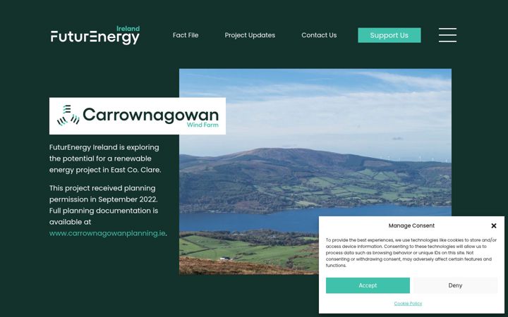 Screenshot of carrownagowanwindfarm.ie