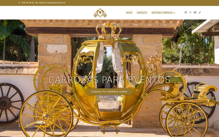 Screenshot of carrozasparaeventos.es