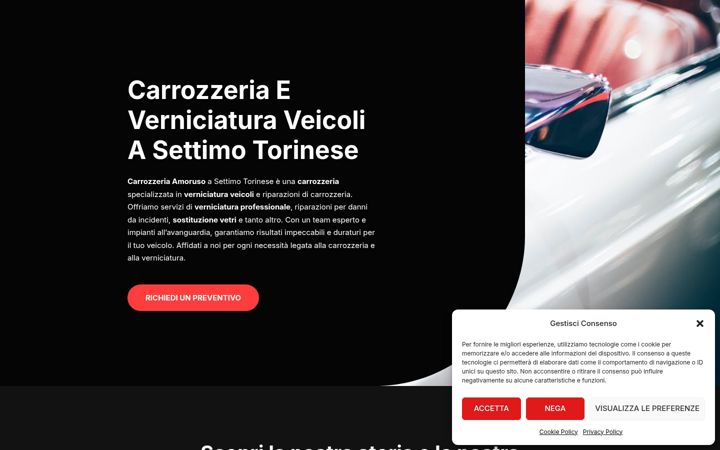 Ekrano kopija carrozzeriaamoruso.it