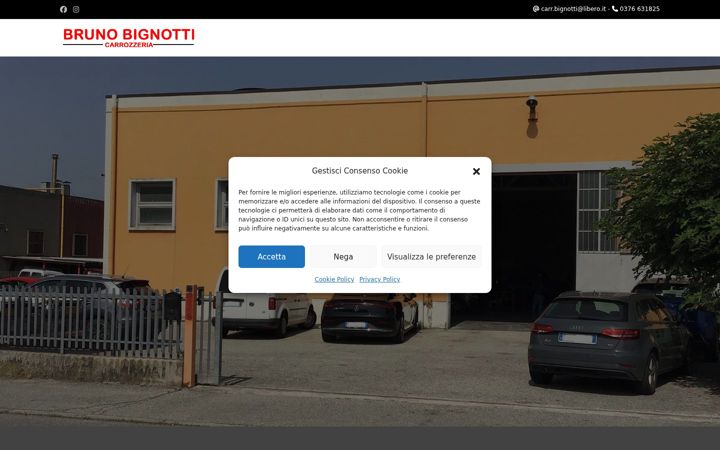 Screenshot of carrozzeriabignotti.com