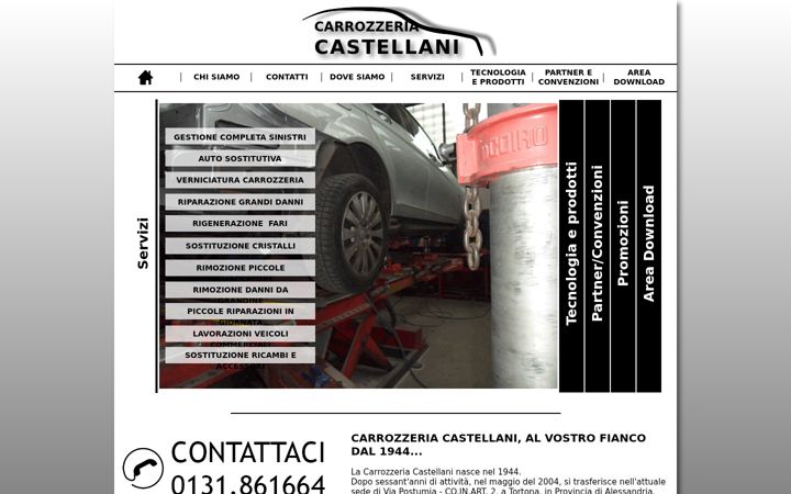 Screenshot of carrozzeriacastellani.com