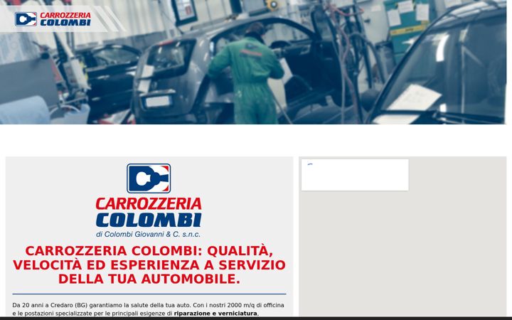 Screenshot of carrozzeriacolombi.com