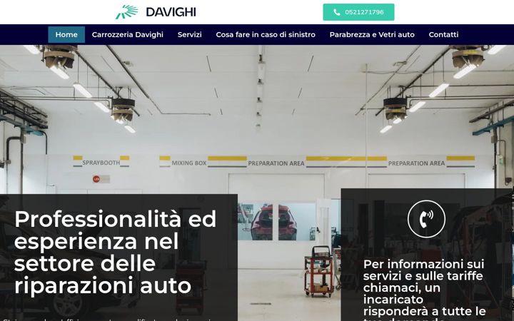 Screenshot di carrozzeriadavighi.it