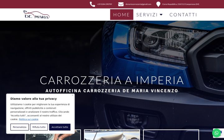 Screenshot di carrozzeriademaria.it