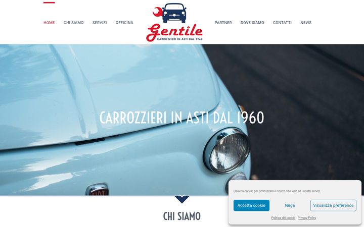 Screenshot of carrozzeriagentile.com
