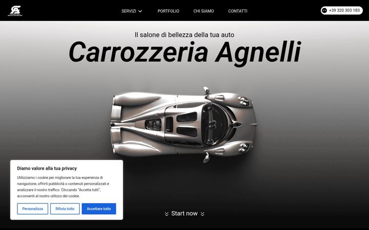 Captură de ecran a carrozzeriagnelli.it