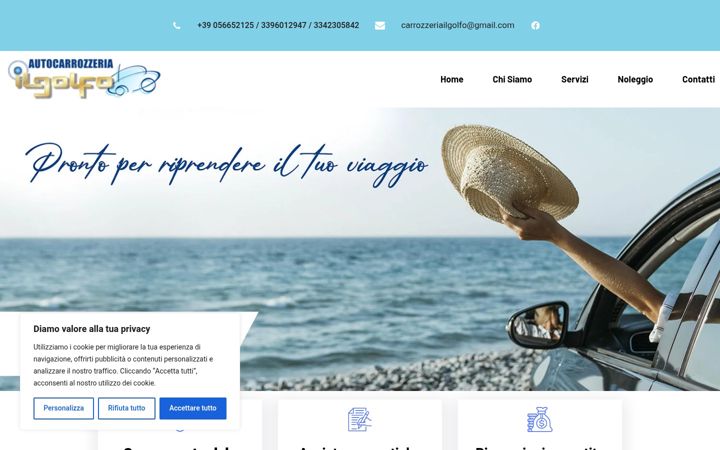 Screenshot of carrozzeriailgolfo.com