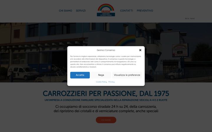 Captură de ecran a carrozzeriairide.it