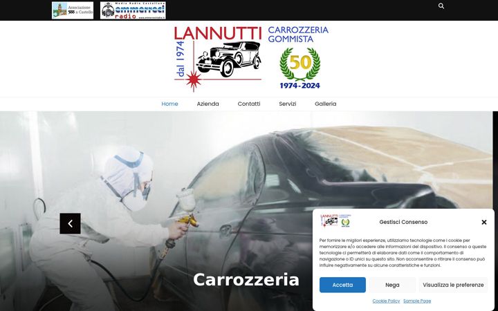 Captură de ecran a carrozzerialannutti.it