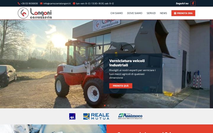 Captură de ecran a carrozzerialongoni.it