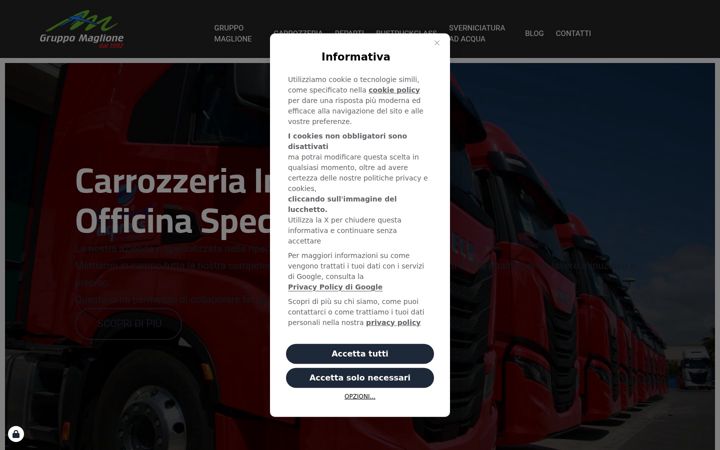 Screenshot of carrozzeriamaglione.com