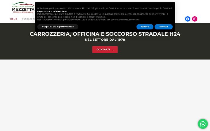 Captură de ecran a carrozzeriamezzetta.it