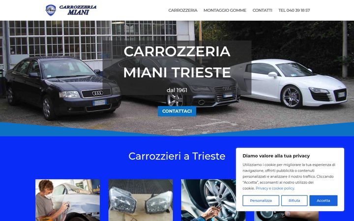 Screenshot of carrozzeriamiani.com