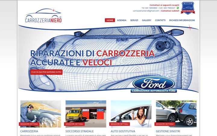 Screenshot of carrozzerianiero.com