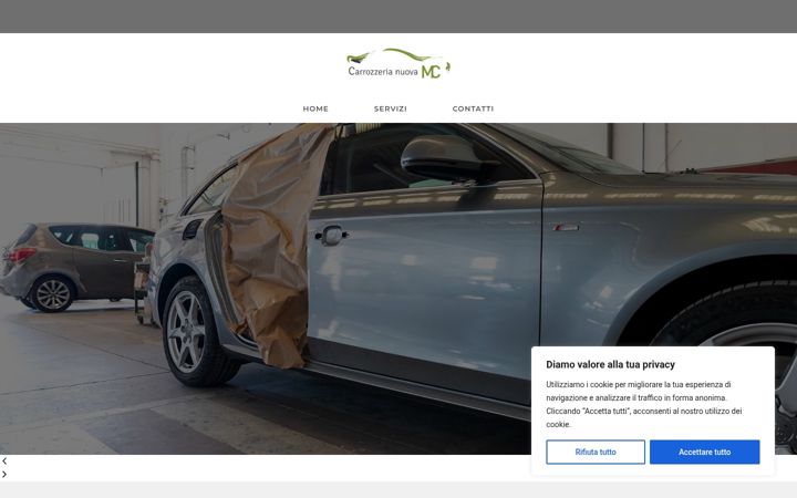 Screenshot of carrozzerianuovamc.com