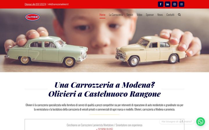 Screenshot of carrozzeriaolivieri.it