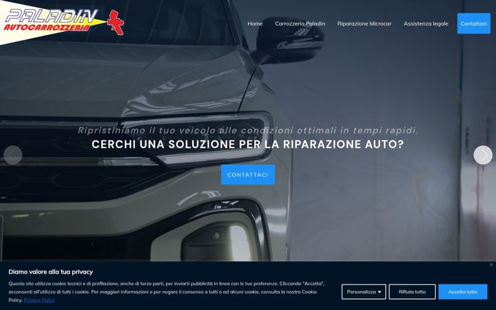 Screenshot of carrozzeriapaladin.com