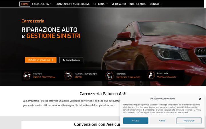 Screenshot of carrozzeriapaluccoasti.com