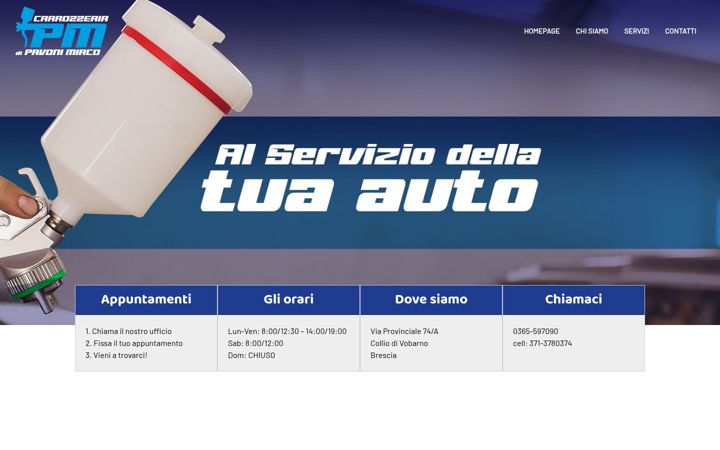 Screenshot of carrozzeriapavoni.it