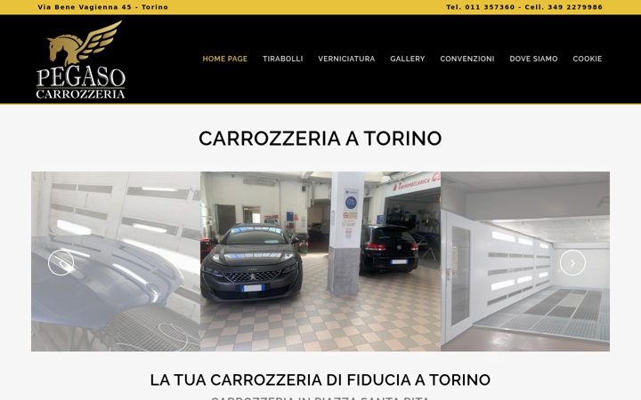 Screenshot of carrozzeriapegasotorino.it