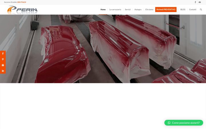 Screenshot of carrozzeriaperin.com