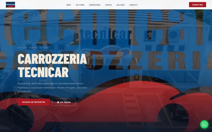 Screenshot of carrozzeriaperugia.com