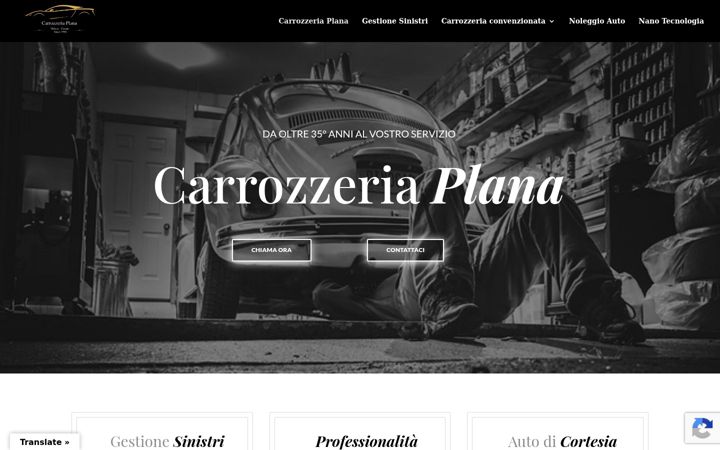 Screenshot of carrozzeriaplana.it