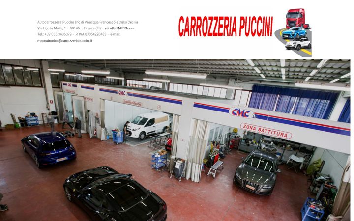 Screenshot of carrozzeriapuccini.it