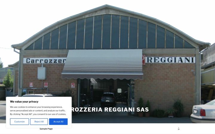 Screenshot of carrozzeriareggiani.it